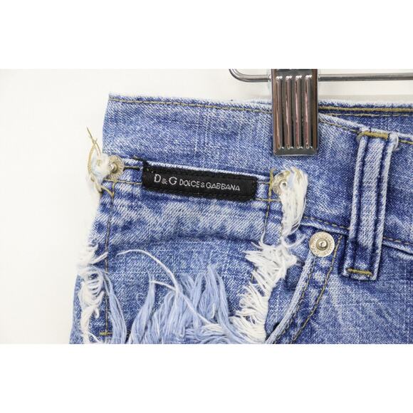 Dolce and Gabbana Jeans Men Distressed Blue Flags Size 36 W34 L 28.5 Soccer? - Picture 4 of 16